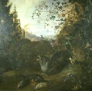 WITHOOS, Mathias Otter in a Landscape Sweden oil painting artist